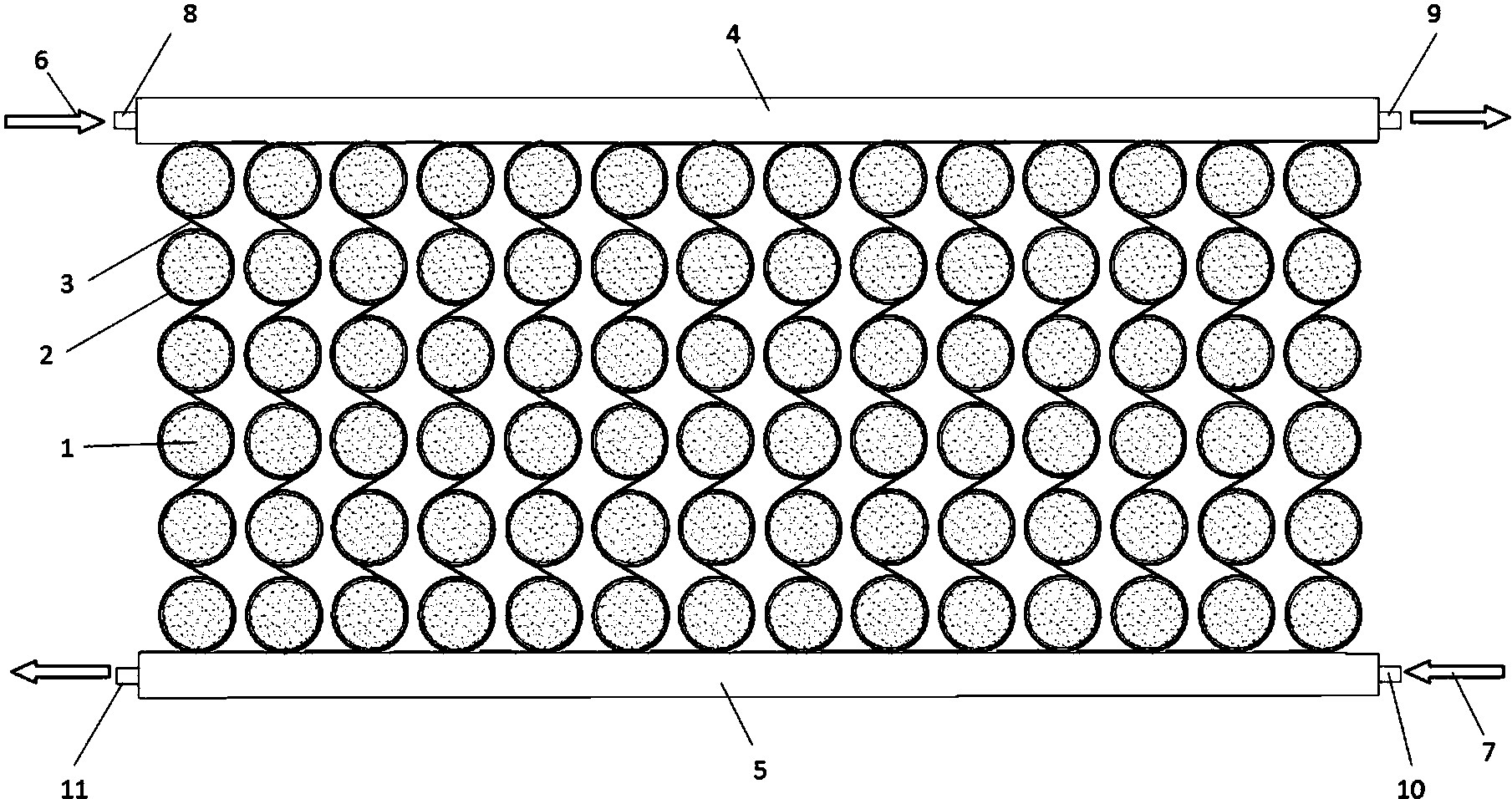 柱狀電池成組高導熱液體換熱裝置