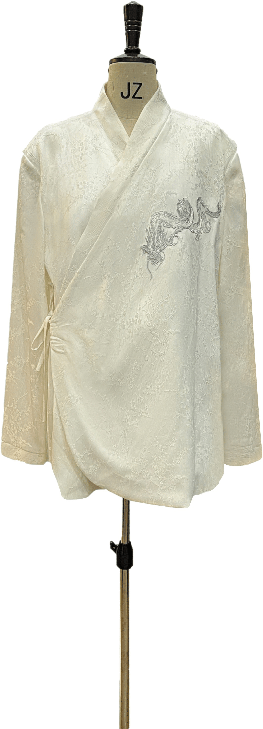 斜襟系帶式國風(fēng)外套