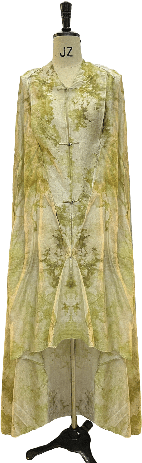 對襟式扎染女長衫