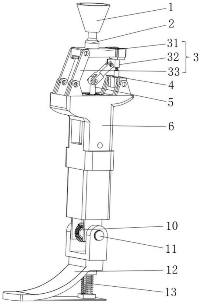 一種應(yīng)用磁流變阻尼器的下假肢