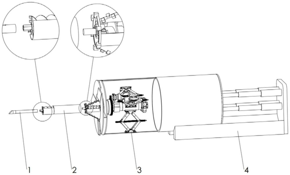 一種導(dǎo)向擴(kuò)孔多口徑小型非開挖裝置