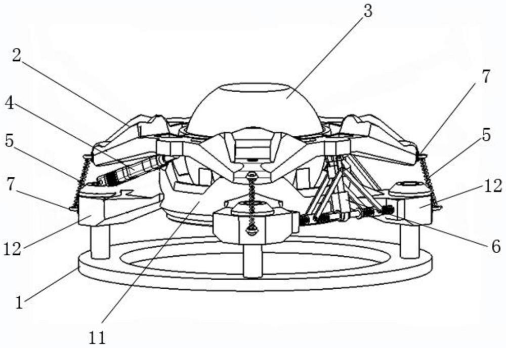 一種基于四桿張拉整體結(jié)構(gòu)兩自由度并聯(lián)調(diào)整平臺機(jī)構(gòu)